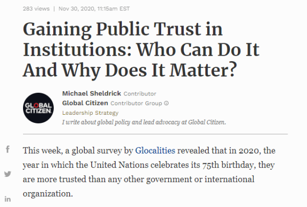 Interview Forbes Trust in the United Nations with Glocalities